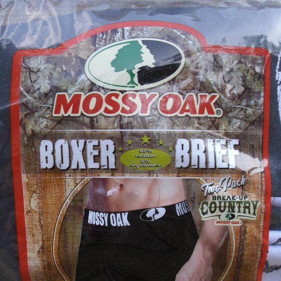 Mens Mossy Oak Boxer Brief 2 Pack Size M (32 - 34) NIP - Picture 3 of 11